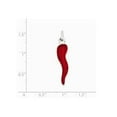 thumbnail image 2 of Red Enamel Italian Horn Pendant Necklace in Sterling Silver, 2 of 3