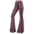 thumbnail image 6 of Daisy Del Sol High Waist Gypsy Comfy Yoga Ethnic Tribal Stretch Palazzo 70s Bell Bottom Fit to Flare Pants, 6 of 8