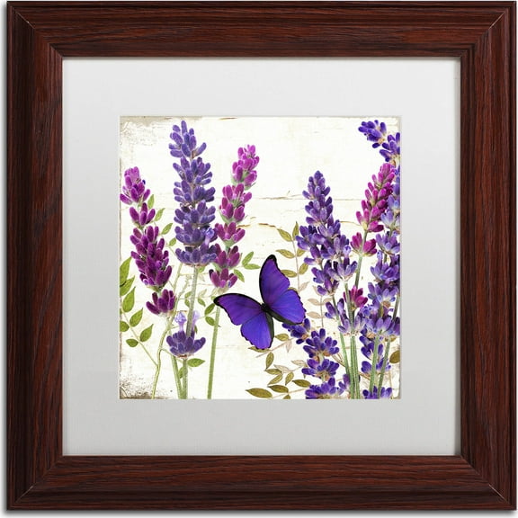Trademark Fine Art "Lavender I" Canvas Art by Color Bakery, White Matte, Wood Frame
