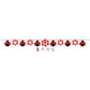 Creative Converting 299019 Ladybug Fancy Circle Ribbon Party Banner with Stickers, Multicolor
