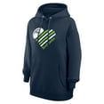 thumbnail image 2 of Women's G-III 4Her by Carl Banks  College Navy Seattle Seahawks Heart Graphic Fleece Pullover Hoodie, 2 of 5