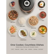 CUCKOO High Pressure Rice Cooker 10-Cup Uncooked / 20-Cup Cooked with Nonstick Inner Pot, Large Rice Maker with 13 Menu Options and Steam Plate, Fuzzy Logic Tech, Voice Guide, Black (CRP-P1009SB)
