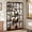 Brown, variant on Fnova 68.8" 9 - Tier Industrial Bookshelf, Rustic Metal - Wood Storage Rack for Living Room/Office/Kitchen, Freestanding Tall Compact Corner Organizer