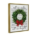 thumbnail image 4 of Stupell Industries All is Bright Holiday Music Holiday Painting Gold Floater Framed Canvas Art Print Wall Art, 17 x 21, 4 of 10