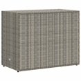 thumbnail image 4 of vidaXL Garden Storage Cabinet Grey 100x55.5x80 cm Poly Rattan, 4 of 5
