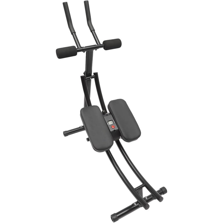 Foldable Ab Machine With LED Monitor - 330lbs Capacity, Adjustable Double Arc Track For Full Body Workout