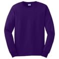 thumbnail image 5 of Gildan Ultra Cotton Men's Long Sleeve T-Shirt, Durable, Crewneck Classic Fit Tee, Purple, 3XL, 5 of 5
