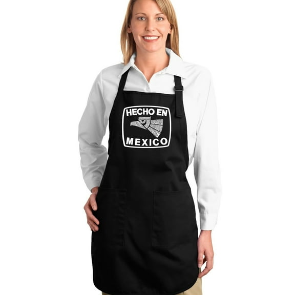 LA Pop Art Full Length Word Art Apron - HECHO EN MEXICO