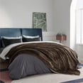 thumbnail image 6 of Sherpa Fleece Blanket Twin Size Brown - Thick and Warm, Soft and Fuzzy, 60x80 Inches, 6 of 9