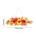 thumbnail image 3 of Fall Wall Hanging Decor, Halloween Thanksgiving Floral Pendant, Artificial Pumpkin Sunflower Maple Leaf Decoration, Door Entrance Hanging Ornament, Autumn Home Decor, 3 of 6
