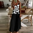 thumbnail image 4 of Robe Rétro Années 1960 Noir et Blanc Deux Tons Noir & Taches Sans Manches Robe Violette Robe de Soirée pour Femmes 2024, 4 of 5