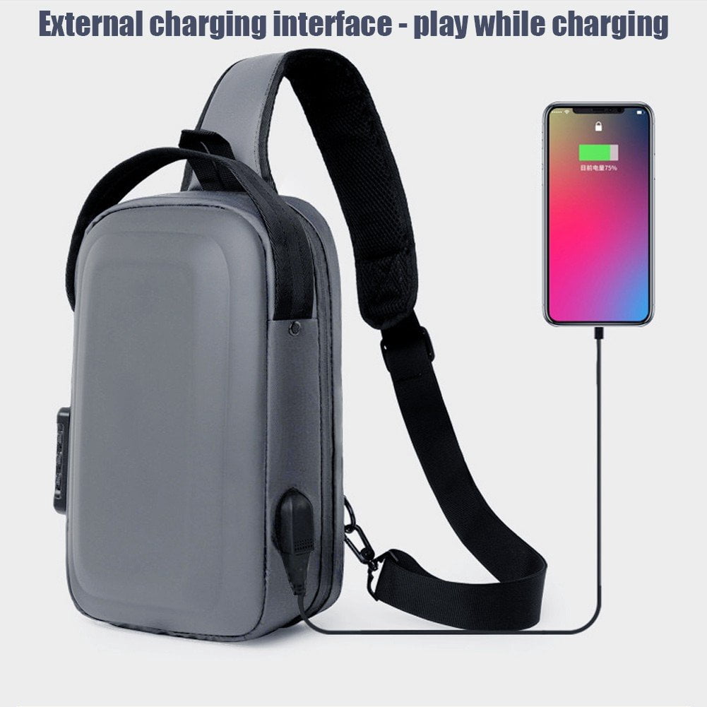 Jiibva Small Sling Bag Fashion Men Chest Bags Waterproof Casual Crossbody Bag Shoulder Bag Daily Handbags for Hiking Cycling
