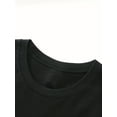 thumbnail image 3 of Classic Black Cotton T-Shirt with Heart Design - Casual, Breathable & Versatile Short Sleeve Crew Neck Tee for Casual Attire, Casual Sporty Tee, Summer Gifts, 3 of 6