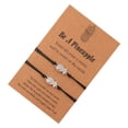 thumbnail image 3 of Pulseras decorativas de 2 unids pulsera ajustable con regalos de la tarjeta de deseos (Negro), 3 of 6