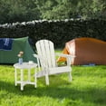thumbnail image 2 of Zimtown HDPE Weather Resistant Plastic Outdoor Side Table, 18 in Indoor Coffee Table, White, 2 of 9