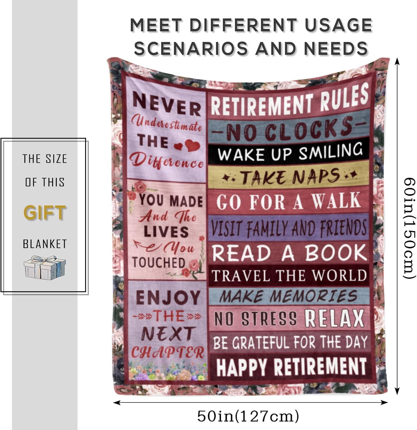 Retirement Gift for Woman 2025 Blanket - Retirement Gifts for Women Coworkers Nurse Teacher - Retired Gifts for Women - Best Gift Ideas for Retirement - Happy Retirement Decorations