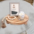 thumbnail image 1 of Soporte de madera para pedestal, bandeja de madera para jabonera, mesa de baño de estilo rústico, diámetro de 25,4 cm, soporte de pedestal de madera marrón claro, 1 of 8