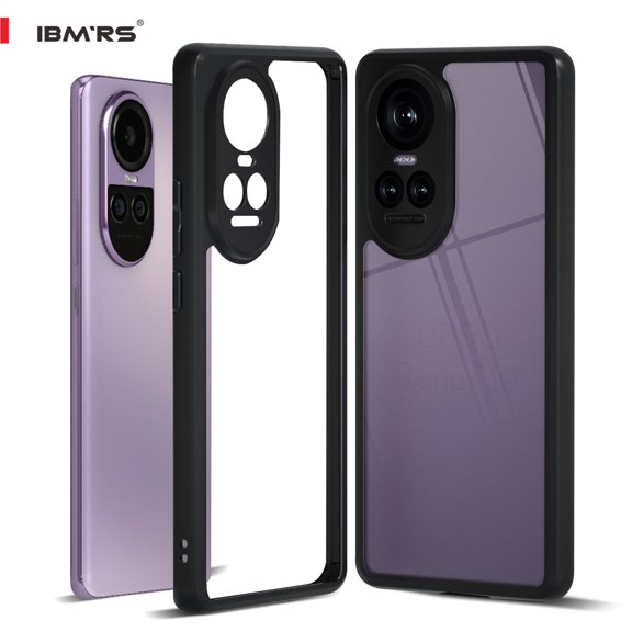 IBMRS Case Compatible with oppo reno 10/10 pro 5g, Translucent Shockproof Phone Cover (Camo Black)