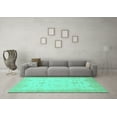 thumbnail image 3 of Ahgly Company Machine Washable Indoor Rectangle Oriental Turquoise Blue Traditional Area Rugs, 7' x 10', 3 of 4