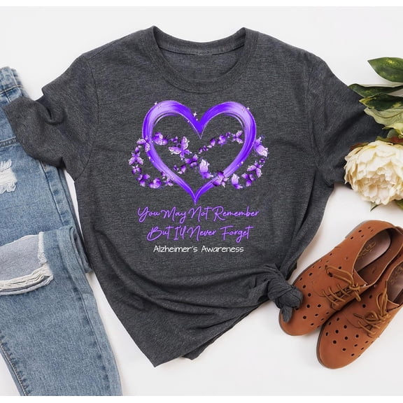 Tee Clo I'Ll Remember For You Alzheimer'S Awareness T-Shirt, Alzheimer'S Support Squad T-Shirt, Purple Ribbon Awareness Tee All Size S-5XL, Full Size S-5XL