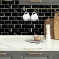thumbnail image 2 of Black Marble Subway Back Splash Tile Gold Accent, 2 of 4