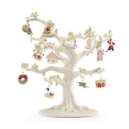 13 Multi Lenox Twelve Days of Christmas 12-Piece Ornament & Tree 6.20 LB 
