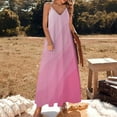 thumbnail image 3 of Pink Wave Texture Background Sleeveless Dress Women's Evening Dress Womans Clothing, 3 of 9