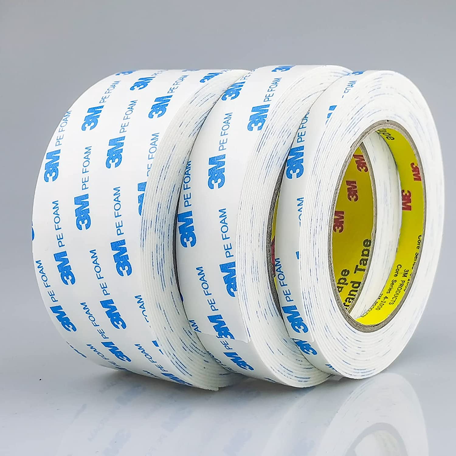 3M Double Sided Tape 1in x 16.5ft, Mounting Heavy Duty, Removeable PE Foam Strips, Strong Adhesive Waterproof Free Damage for Paint Wall Picture Hanging Poster