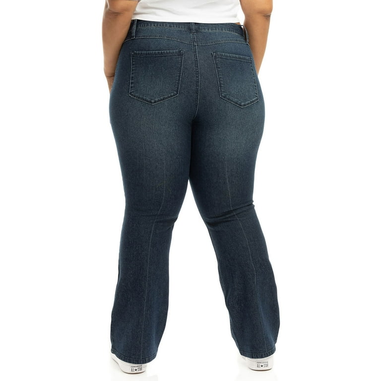 A3 Denim Women's Plus Size High Rise Bootcut Jeans 