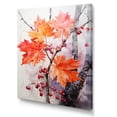 thumbnail image 2 of Designart "Crimson Maple Serenity Japanese Artistry III" Floral Canvas Art Print, 2 of 5