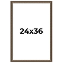 24x36 Ornate Brown Real Wood Picture Frame Width 1.5 Inches | Interior Frame Depth 0.5 Inches |