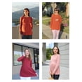 thumbnail image 3 of Ekouaer Womens Maternity Tops Long Sleeve Pregnancy Tunic Blouses Crew Neck Ribbed Shirts Pregnant Clothes, 3 of 6