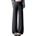 thumbnail image 6 of Work Slacks Women Women High Waist Wide Leg Pants Proof Sun Breathable Fall Comfortable Women's Casual Pants Black L, 6 of 6