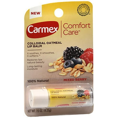 Nursing Comfort Balm - Carmex Comfort Care Colloidal Oatmeal Lip Balm Mixed Berry .15 oz tubes - 12 ct