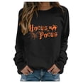 thumbnail image 2 of WEIWEN Halloween Sweatshirt for Women Hocus Pocus Shirts 2026 Trendy Long Sleeve Black Cat Sweaters Halloween Pullover Tops Womens Fall Fashion Clothing Black, XXL, 2 of 7