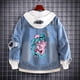 thumbnail image 3 of JoJo's Bizarre Adventure Chaquetas vaqueras Anime Fifures Hole Coat Sudaderas Para Hombres Jean Cosplay disfraces regalos de navidad, 3 of 5