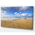 thumbnail image 2 of Sea Beach on Cloudy Winter Day - Large Seashore Canvas Print, 2 of 3