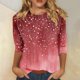 thumbnail image 3 of Vestido Corto para las Mujeres Cuello Redondo Manga Corta Impresa Suéter, Moda Casual Estilo Línea, 3 of 5