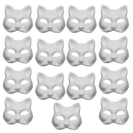 

NUOLUX 15pcs Paintable DIY Mask Blank Masquerade Party Mask For Birthday Party