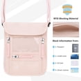 thumbnail image 3 of Funda de cuello con soporte para pasaporte WALNEW, con bloqueo RFID, rosa, 3 of 9