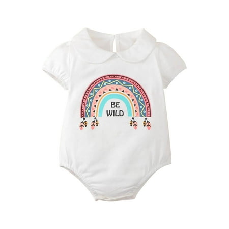 

Toddler Baby Girls Boys Clothes Summer Romper Cute Cotton Short Sleeve Doll Collar Jumpsuit Kids Summer Outfits