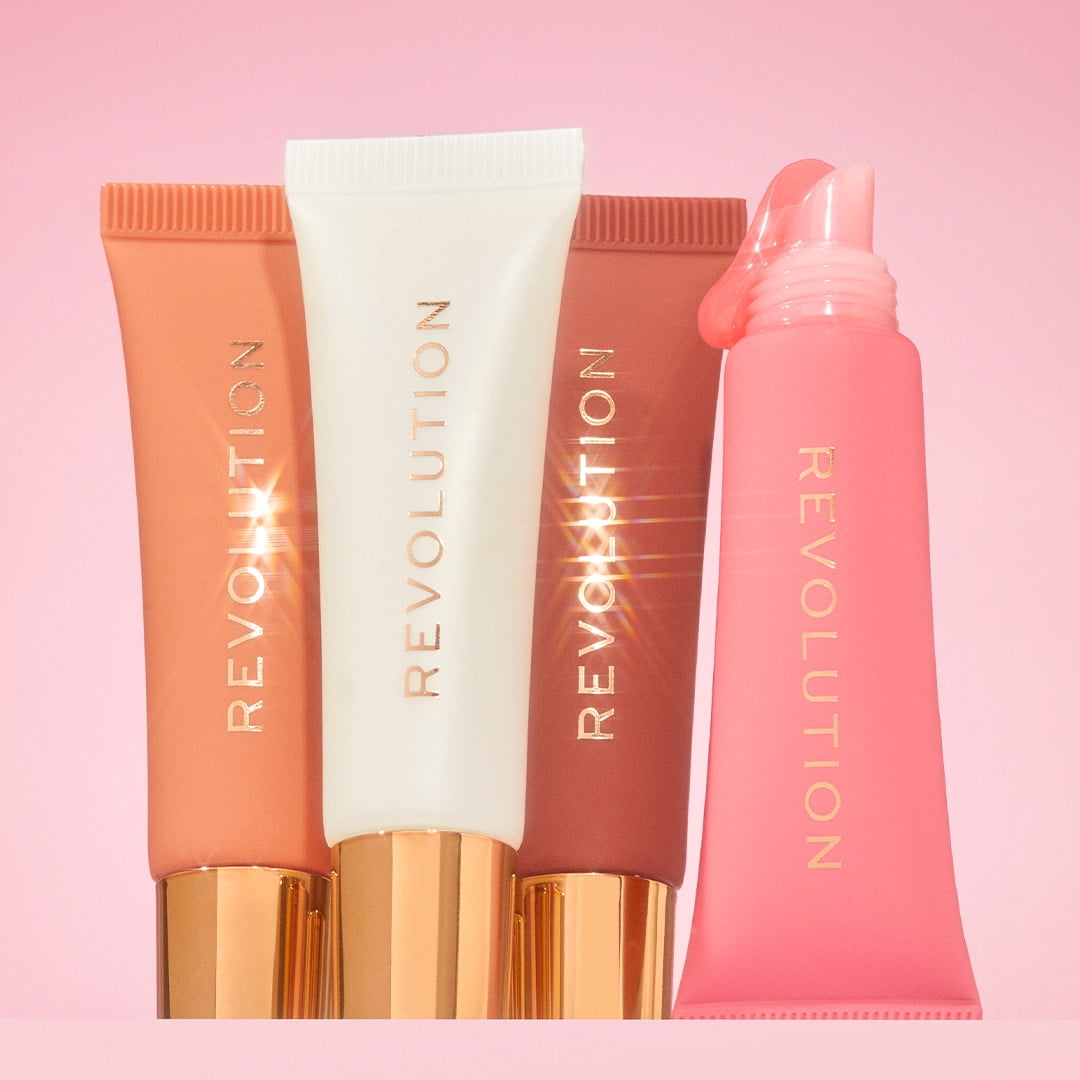 Revolution Juicy Peptide Hydrating Moisturizing Lip Balm with Peptides, Nude Latte
