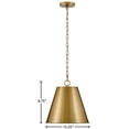 thumbnail image 4 of 83527LCB Lark Blake - 12W 1 LED Medium Pendant In Classic-9.75 Inches Tall and 13.25 Inches Wide-Lacquered Brass Finish, 4 of 23