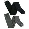 thumbnail image 2 of Gustave 2 Paris Women Girl Extra Long Fashion Thigh High Socks Over the Knee High Boot Stockings Leg Warmers Lady Party Dress "Black & Gray, 2 Pair", 2 of 9