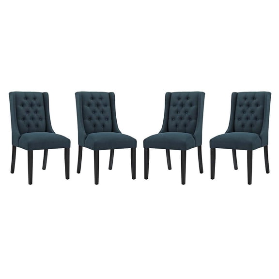 Modway Baronet Dining Chair Fabric Set of 4 in Azure