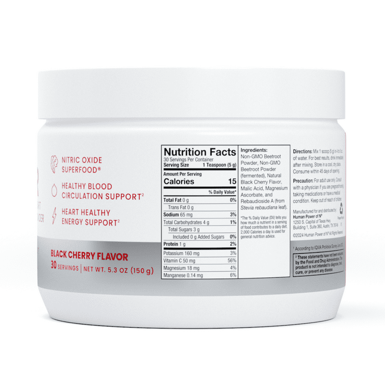 HumanN SuperBeets Black Cherry Beet Root Powder - Energy HumanN SuperBeets Black Cherry Beet Root Powder - Energy