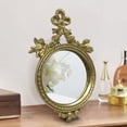 thumbnail image 3 of Espejo vintage de tocador para escritorio Musanpou, acabado dorado, 3 of 7