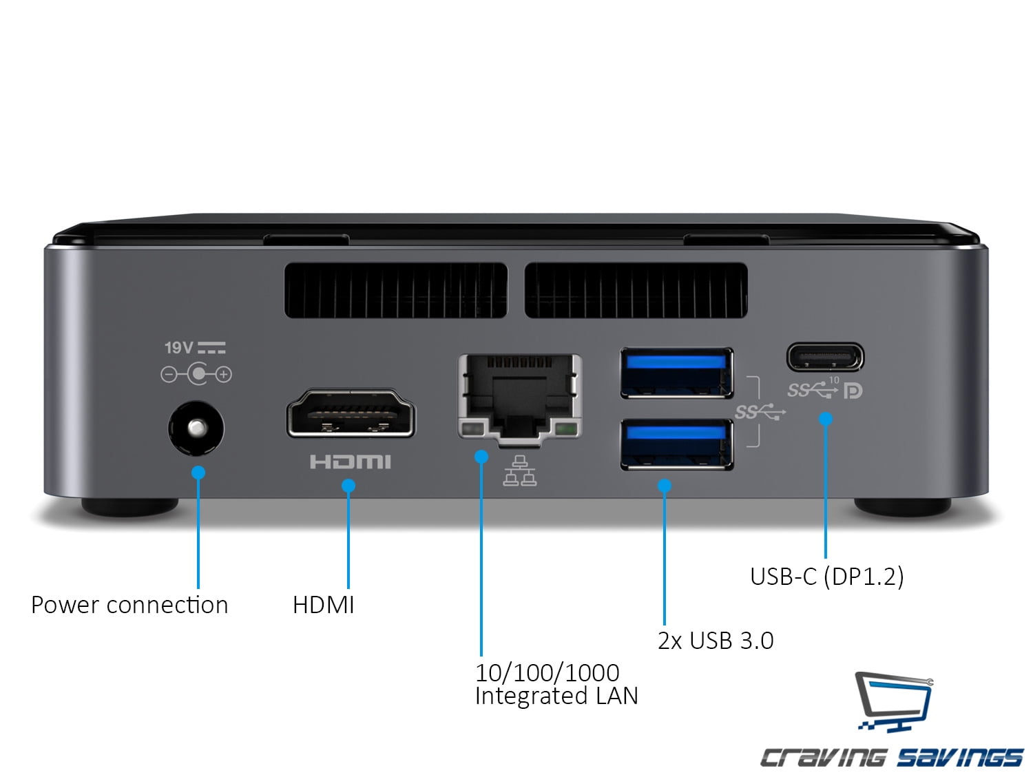 Intel NUC7i5BNK Mini PC, Intel Core i5-7260U 2.2GHz, 4GB DDR4