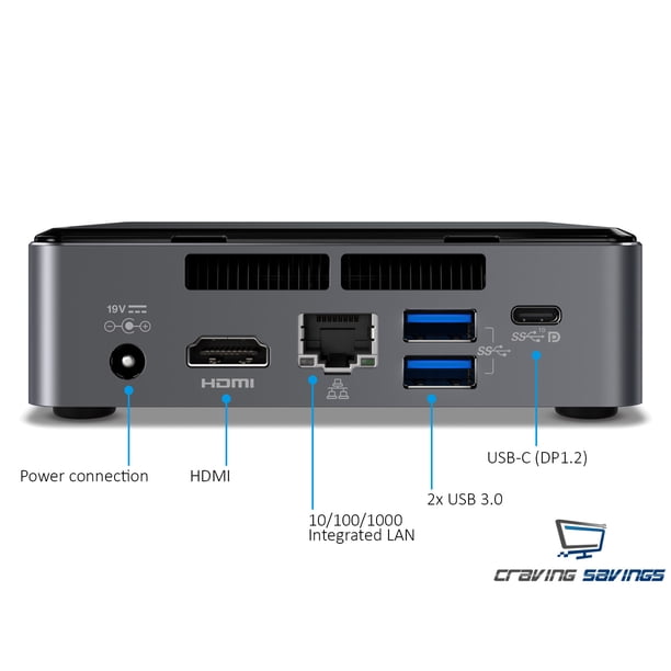 Intel NUC7i5BNK Mini PC, Intel Core i5-7260U 2.2GHz, 4GB DDR4