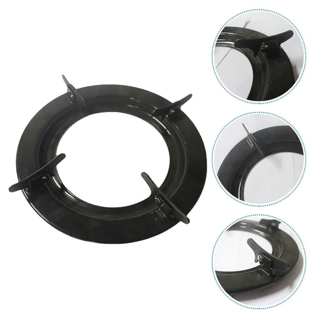 BRIGHTFUFU 1Pack Kitchen Gas Stove Rack Accessories Iron Nonslip Design Black Cooking Home Users